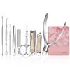 New Arrivals Manicure Set Pedicure Sets Nail Clipper Stainless Steel Professional Nail Cutter Tools with Travel Case Kit