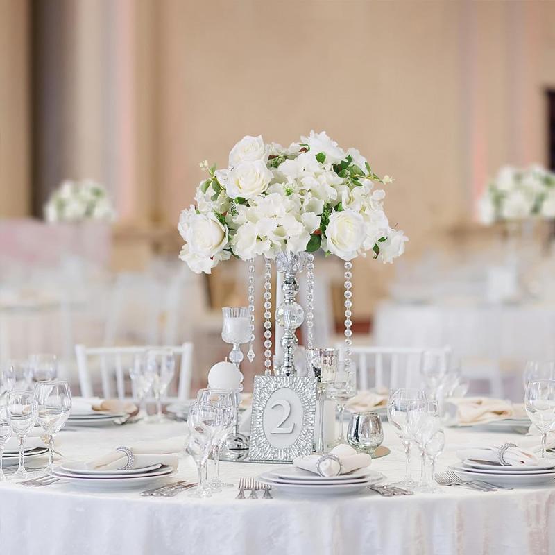 1Pc Floral Arrangements Bouquet Beautiful Centerpiece Table Decorations Road Guide Decor Rose Ball Roman Column Silk Flower