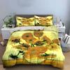 Sunflower Vase Art Print Bedding Duvet Cover Set  (1*Duvet Cover 2*Pillowcases, without duvet insert)