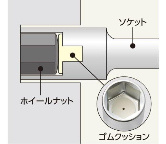 Kyoto Machine Tool Wheel Nut Long Socket 22mm (KTC) 12.7 Sq. B38ZL-22H