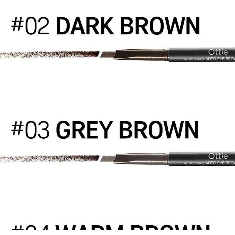 Ottie - Natural Drawing Auto Eye Brow Pencil - 5 Colors