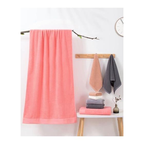 Lumimi Face Towel, 100% Cotton, Hotel Specification, Fluffy [Approx. 34x74cm, Set of 10, Dark Pink] Instant Absorption, Quick Drying, Durable,