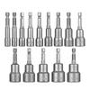 14pcs 6-19MM Hex Socket Sleeve Nozzles Strong Magnetic Nut Driver Set Drill Bit Adapter Wind Approved Sleeve Electric Pipi Tsui