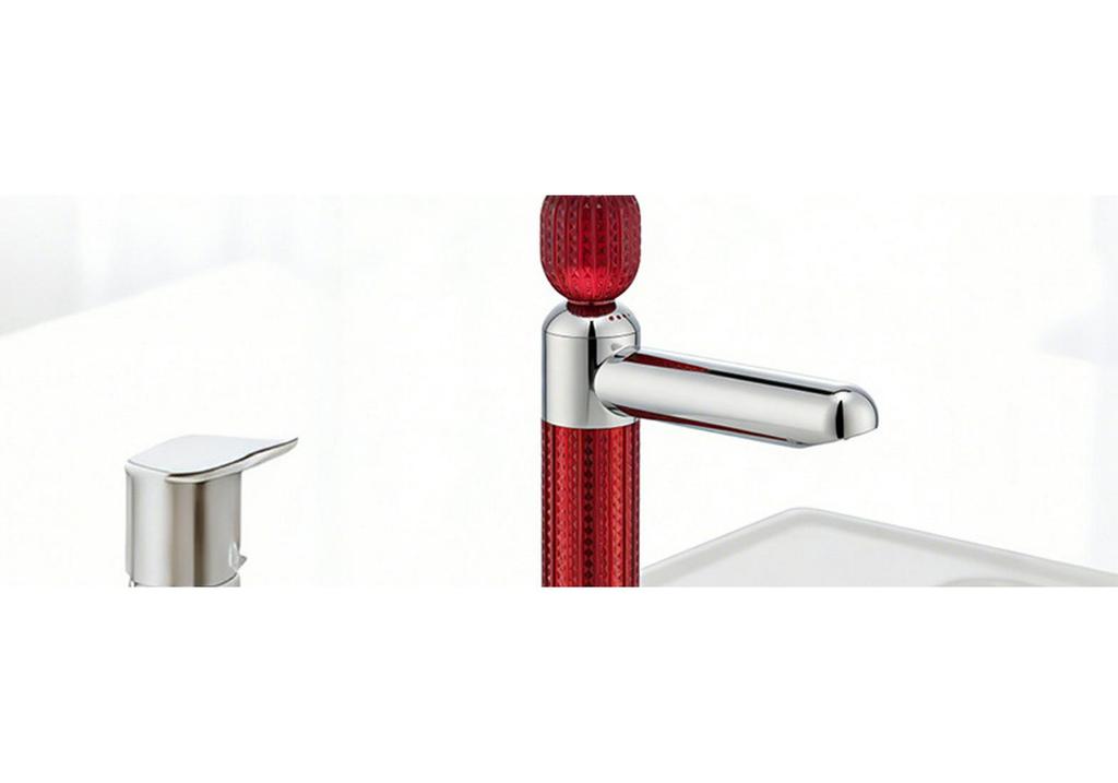 Luxury Crystal-Textured 304 Stainless Steel Faucet with Removable Aerator
