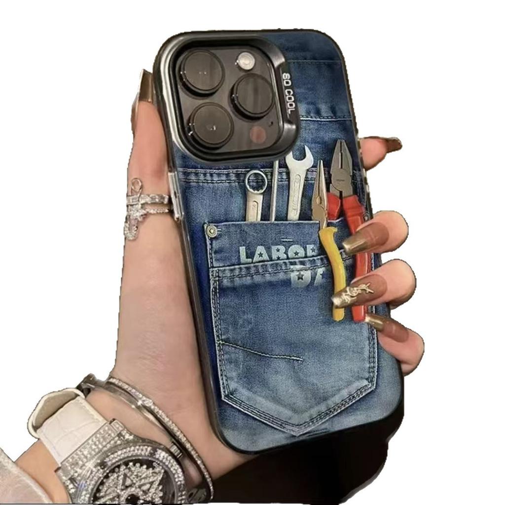 The new denim is suitable for iphone17 mobile phone case 11 Apple 16promax/15 anti-drop 14pro13 Europe and America 12