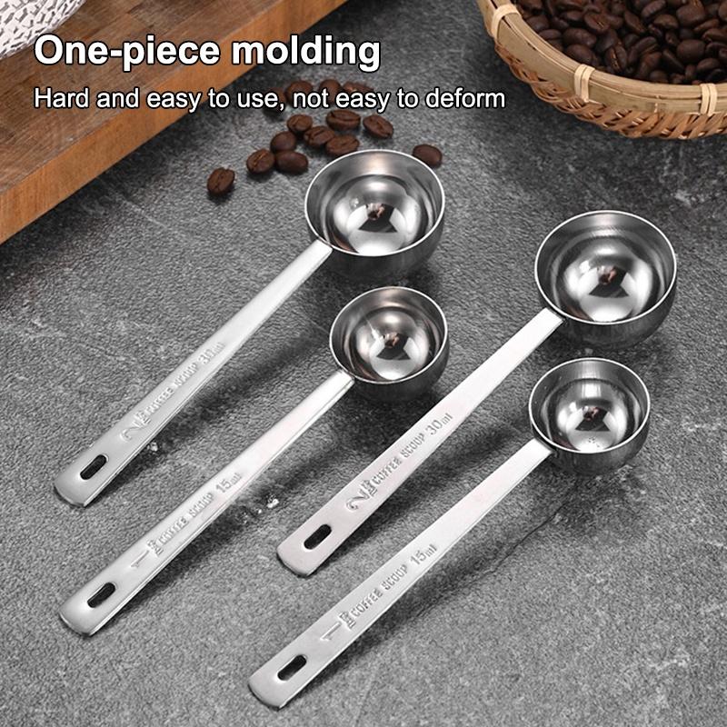 Stainless Steel Coffee Measuring Scoop Food Grade Multi Use Precise Markings for Home Baking Spice Measuring Use