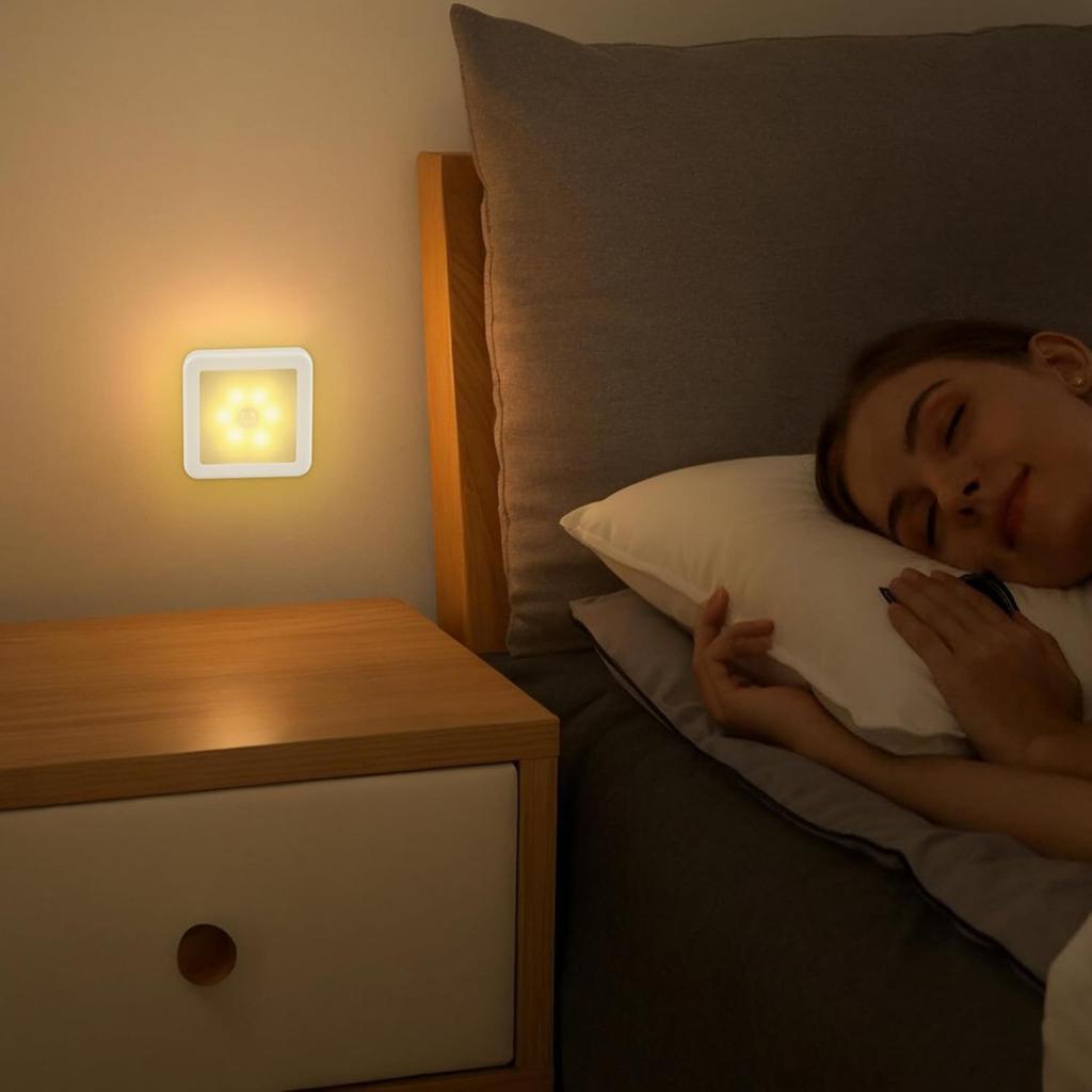 LED Night Light Motion Sensor with LED Light Lamps Night Light Wireless Lamp for Bedside Table Bedroom Bathrooms Corridors Kitchens Wardrobes