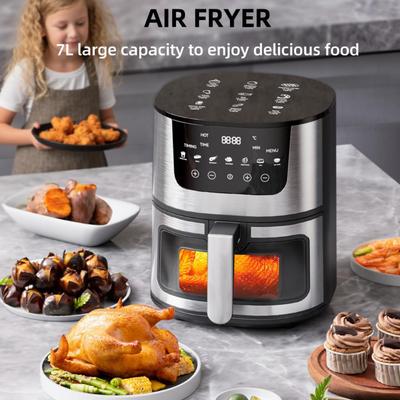 2025 Çok Fonksiyonlu Paslanmaz Çelik Air Fryer - Büyük Kapasiteli Akıllı Elektrikli Fırın Pişirme İçin