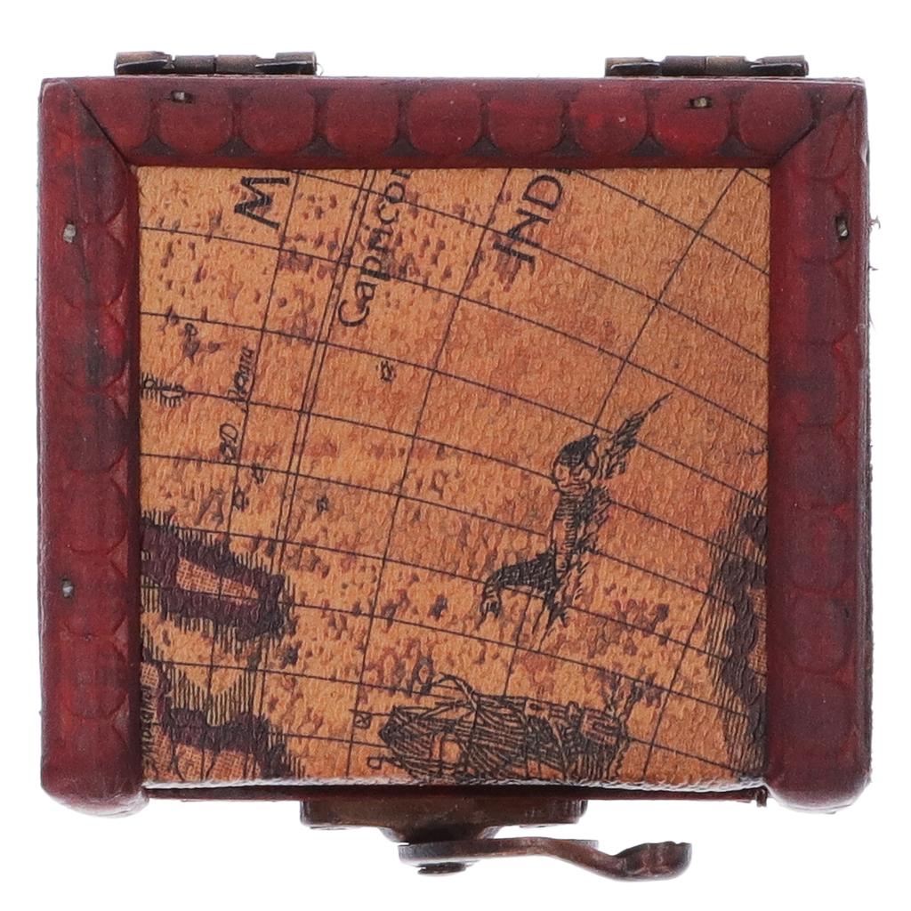 4Pcs Antique Wooden Small Box Versatile Vintage Jewelry Storage Case Treasure Chest for Storing Earrings Necklaces Cosmetics