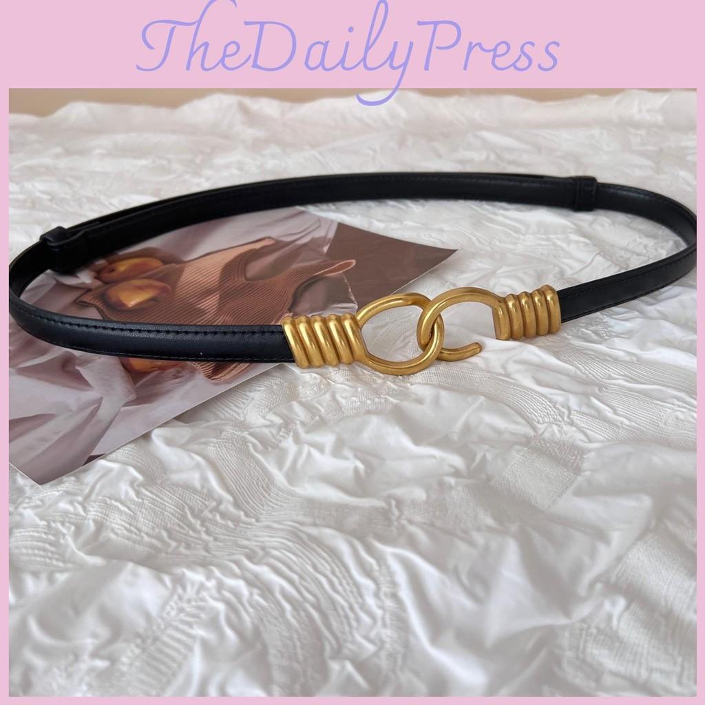 Fashionable Leather Retro Belt With Hook Closure For Women Skirts Sweaters Coat