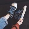 High-top Canvas Shoes for Men's Autumn Students Korean Version of Pocket Canvas Shoes for Couples 2025 New Board Shoes for Women Ins Versatile