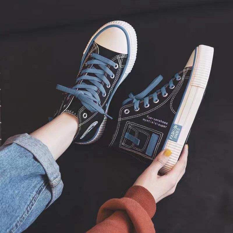 

High-top canvas shoes for men s autumn students Korean version of pocket canvas shoes for couples 2025 new board shoes for women ins versatile 51 sachet a pack, place an order cautiously
