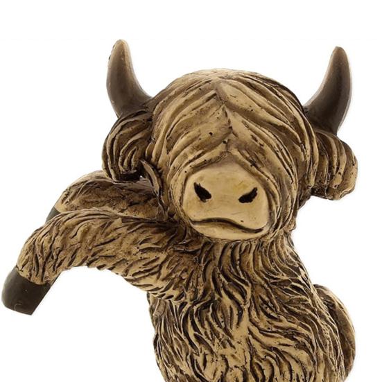 Dekorace květináče Highlandská kráva Vodotěsná Nerezavějící Realistický tvar Závěs na zahradní květináč