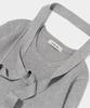 ROIDESROIS Scarf Set Round Neck Ribbed Knit (Gray)
