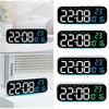 Wall-mounted Electronic Wall Clock Temperature Date Digital LED Clocks 12/24H Multi-functional Display Clock for Bedroom