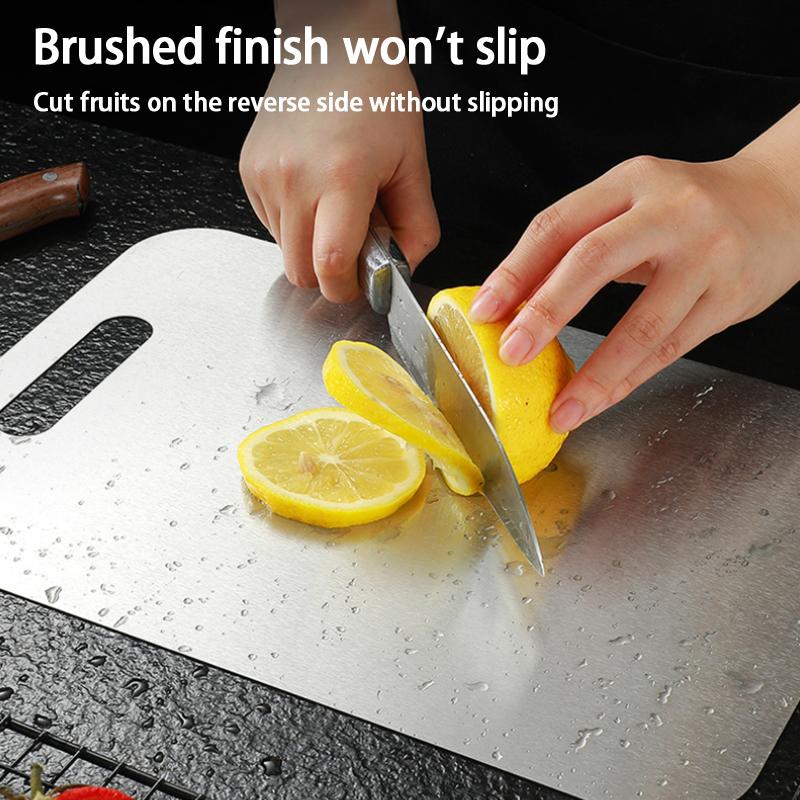Nerezové krájecí desky do kuchyně, zesílené oboustranné krájecí desky na potraviny