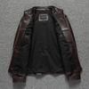 Chinesische Größe Schwarz Braun Casual Herren Jacken Echt Rindsleder Echtes Leder Jacke Männer Mäntel Herbst Chamarras De Cuero Para Hombre
