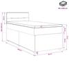 Box Spring Bed with Mattress and Headboard Taupe 80 X 200 Cm Fabric