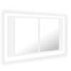 VidaXL Bathroom Cabinet with LED Mirror White 80x12x45 Cm Acrylic 804964