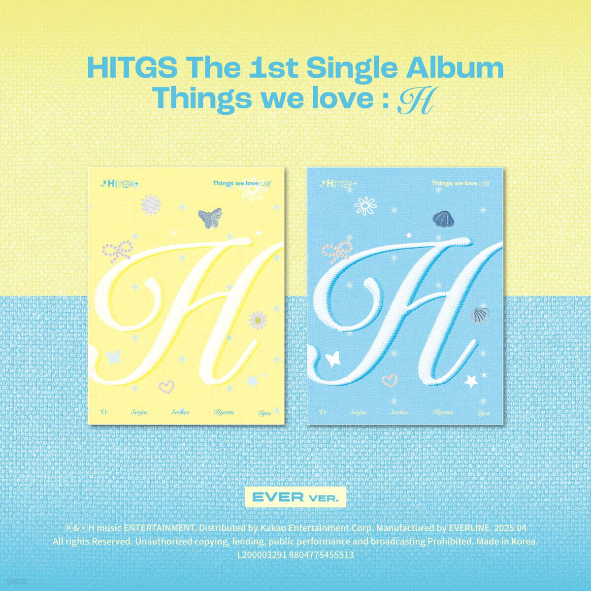 

HITGS (Heezes) - The 1st Single Album - Things we love : H (EVER) [2-piece set]