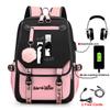 Anime Peripheral Spells Back to War Backpack Student School Bag Men's and Women's Fashion Backpack Travel Bag USB Computer Bag