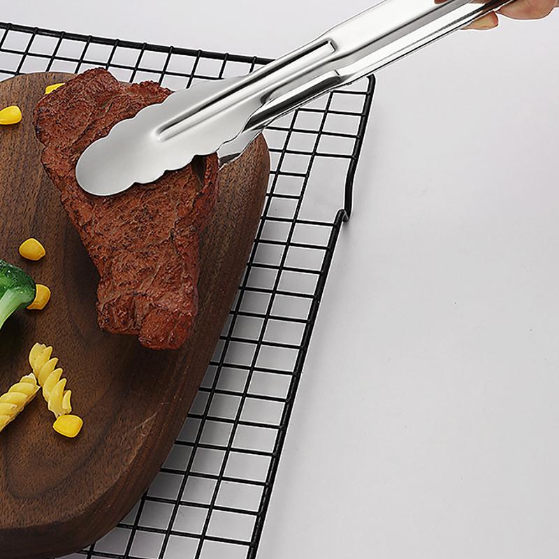 Stainless Steel Food Tongs Kitchen Access Utensils Buffet Cooking Tools Anti Heat Pastry Bread Clip Clamp Bbq Salad Tong Tools