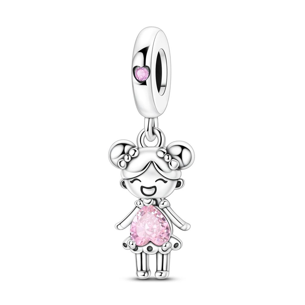 Rosa Serie Charms 925 Silber Originale Für Frau Anhänger Perlen Passend Armbandherstellung Modeschmuck