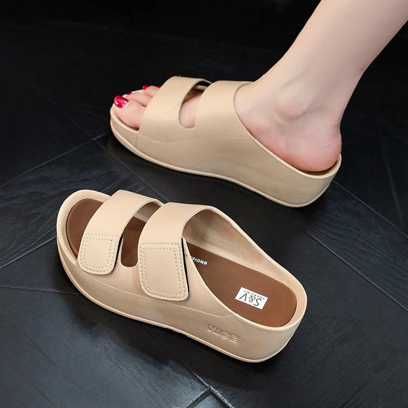 Women's Summer 2024 Height-Boosting Waterproof Wedge Slippers