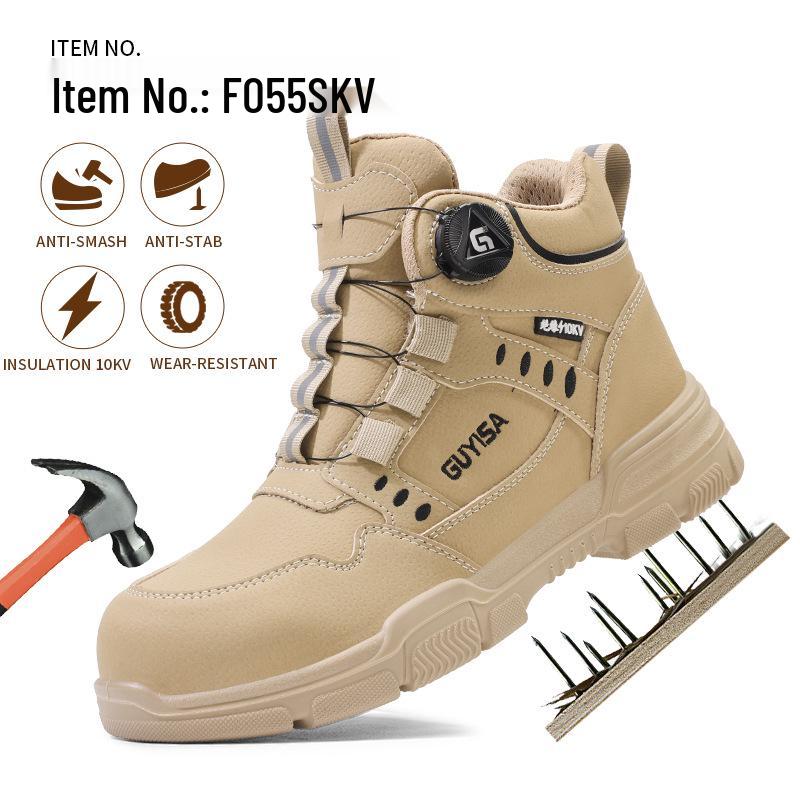 Men's 10KV Insulated Winter Safety Shoes: Anti-Smash, Anti-Puncture, Wear-Resistant, Comfortable for Long Standing