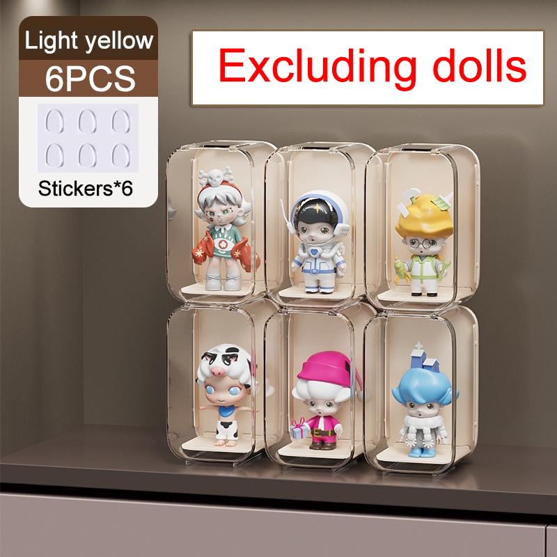 6PCS Acrylic Blind Box Storage Display Rack Dustproof Display Cabinet Doll Handheld Storage Box Handheld Toy Storage Racks 2800₽