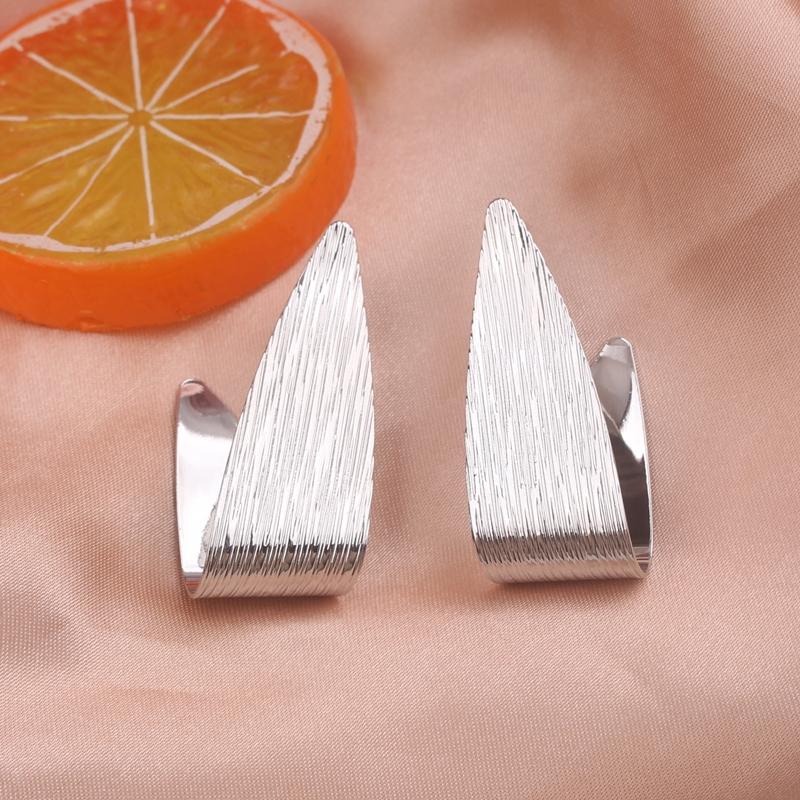 

Европейский тренд нерегулярный металлический рисунок сложенные серьги-капли для женщин преувеличенный рок геометрические серьги для вечеринки ювелирные изделия подарок