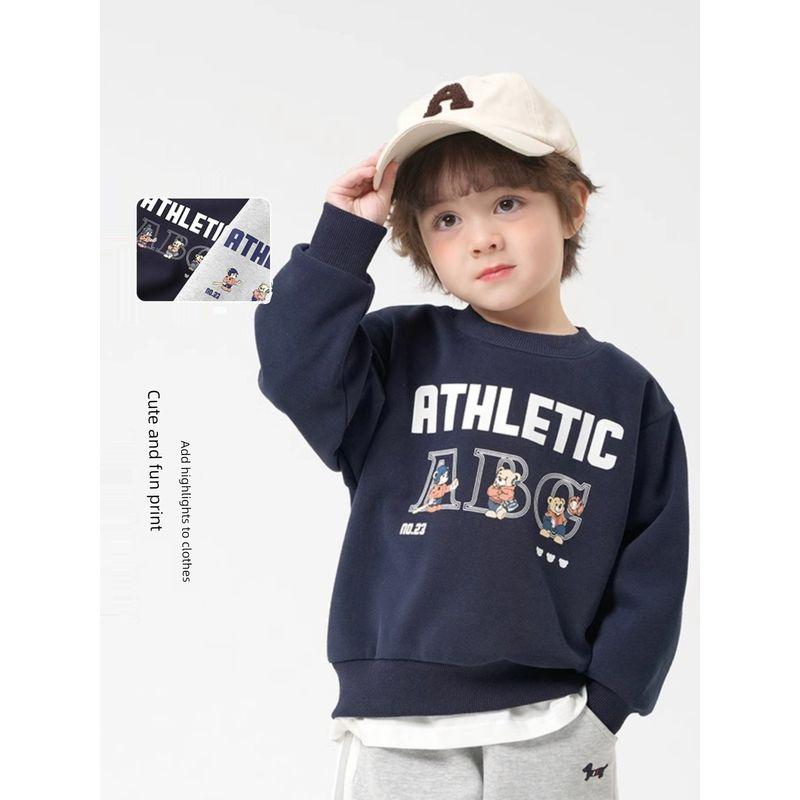 Boys' Sweatshirt for Spring and Autumn, Toddler Top, Spring 2026 New Round-Neck Clothing, Children's Wear