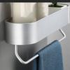 Wall Mounted Shampoo Holder Bathroom Storage Tray with Heighten Guardrail Kitchen Organizer for Kitchen Bathroom Toilet