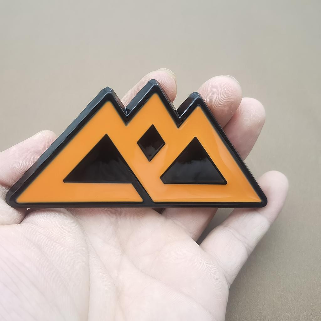 3D Metal Snow Mountain Logo Car Side Fender Rear Trunk Emblem Badge Sticker, Car Front Grill Badge, Car Decoration Additions