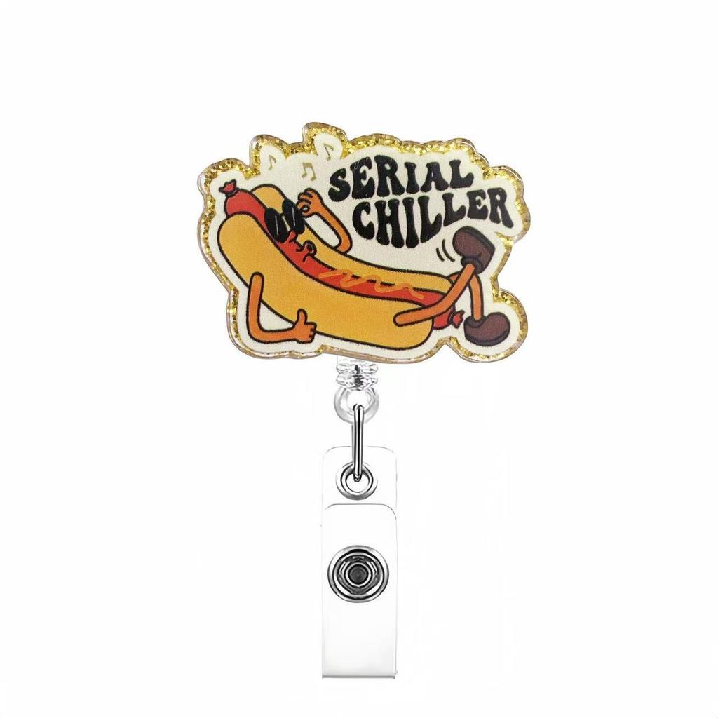 Unisex ID Name Cards Holders Retractable Badge Reel Cartoon Hospital Medical Icons Lovely Nurse Doctor Clip Brooches Keychains