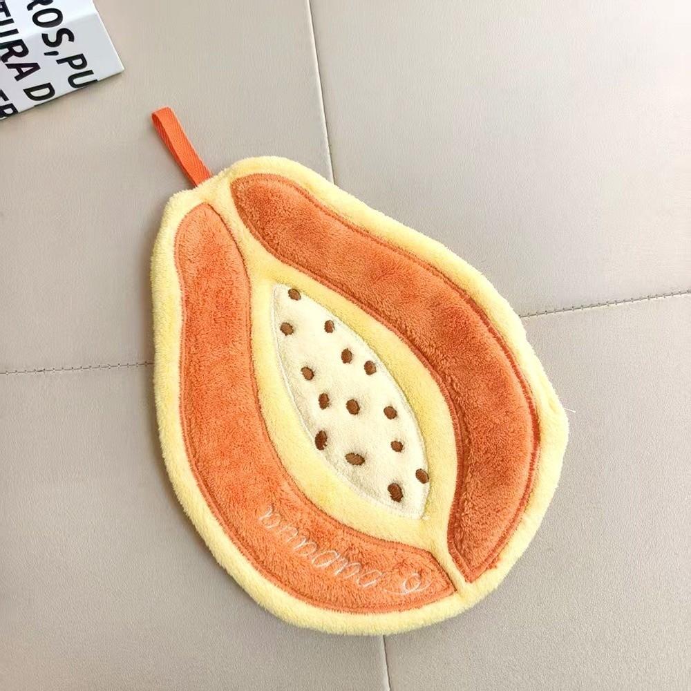 Fast Drying Fruit Shaped Hand Towel Soft Wipe Cloth Durable Plush Handkerchiefs  Children
