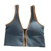 Wide shoulder sling vest women's V-neck front zipper tube top sexy underwear big U sports beauty back bra outer wear