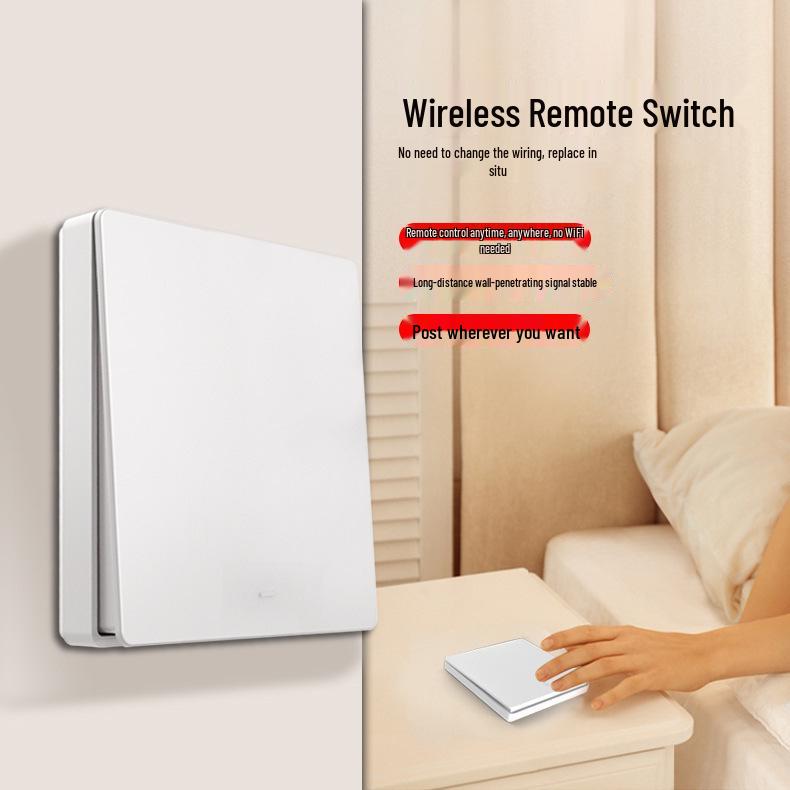 Battery-free, Waterproof, Self-powered Smart Switch; Wireless and Adhesive, Remote Control for Easy Household Use.