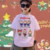 Children's LABUBUT Shirt Casual Loose Boy Round Neck Short Sleeved Cute Cartoon Pattern Clothing