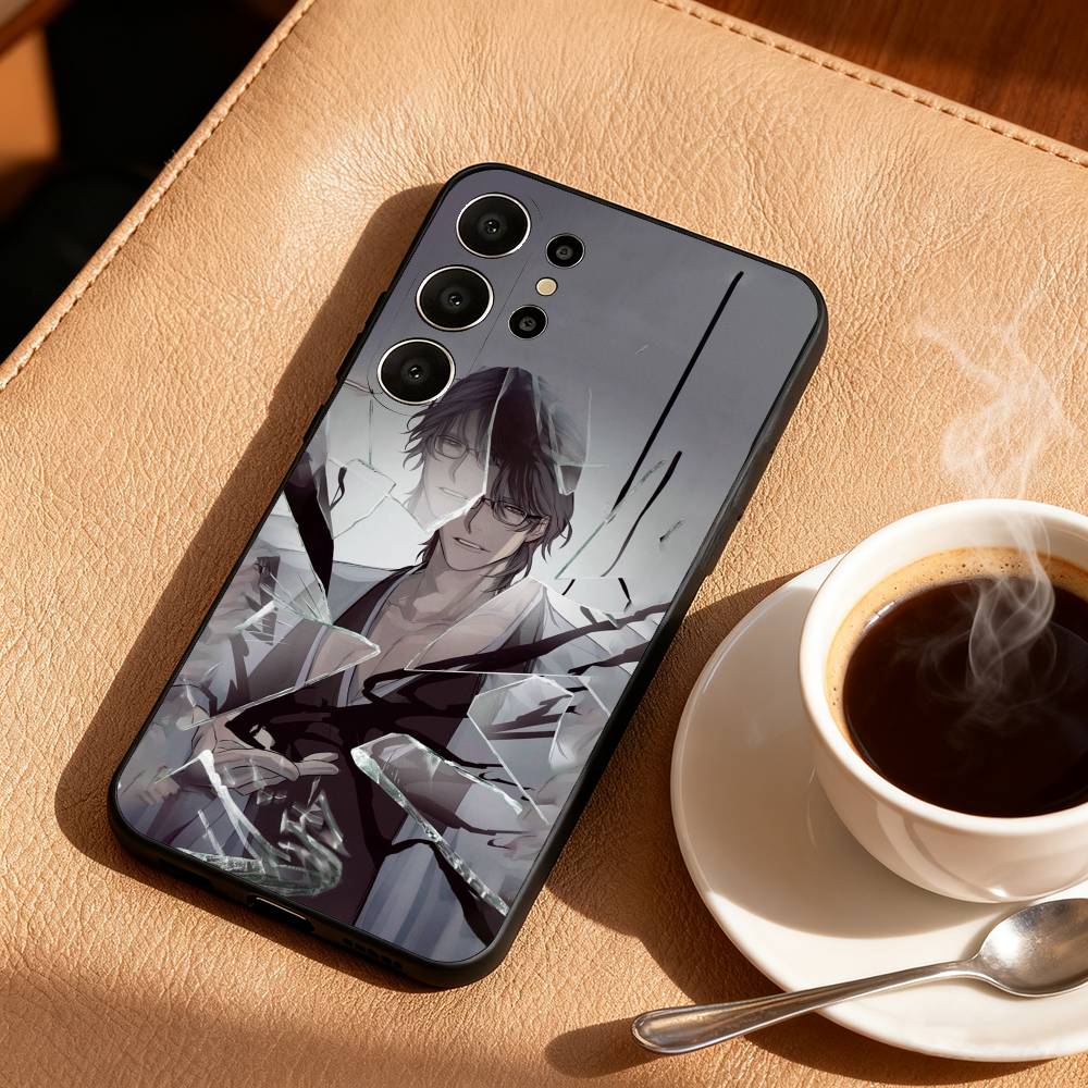 B-Bleach Anime Aizen Phone Case For Samsung S26,S25,S24,S21,S22,S23,S30,Ultra,S20,FE,Lite,10,9,Black Cover