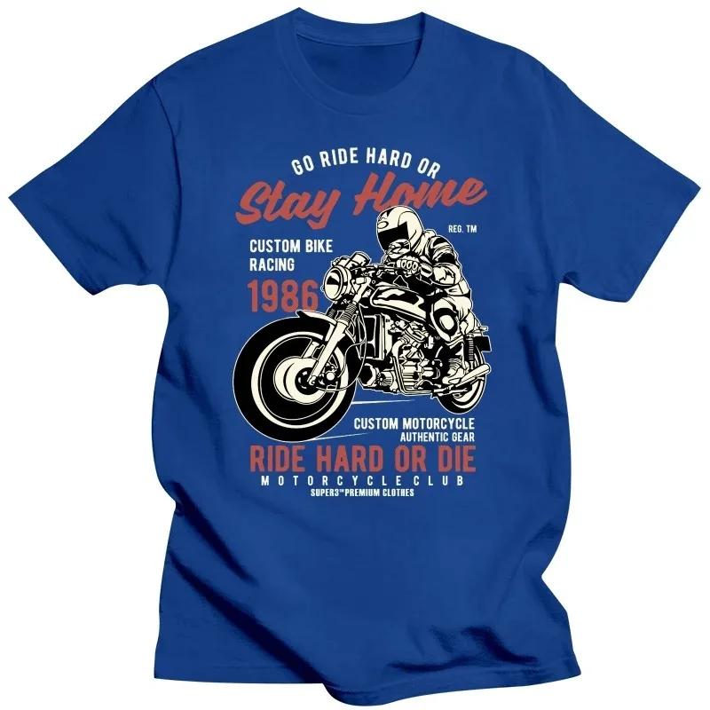 Ride Hard or Die Fahrrad Motorrad Rennfahrer Herren T-Shirt Mode Funko Pop O-Ausschnitt Baumwolle Custom Kurzarm Herren T-Shirts