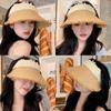 Summer empty top straw hat women's new seaside vacation beach big brim sunshade sunscreen hat versatile sun hat