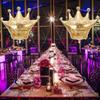 3-pack Kronballonger Set Guld Färg Folie Kronform Ballonger Dekoration Folieballonger, Jubileumsballonger Prinsessfödelsedag