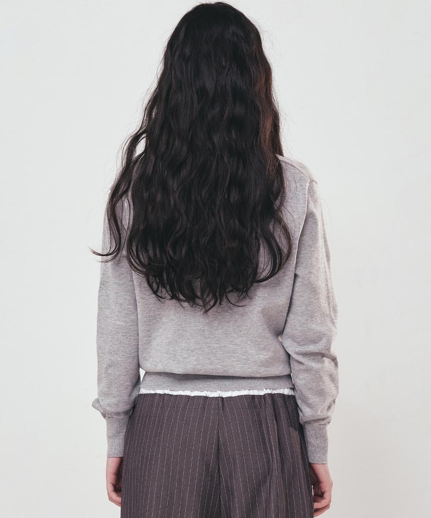 Nigaennikol Nicole Rose Jaquard Pullover Knit_Gray