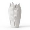 Decorative Leaf-shaped White Vase for Flowers, Modern Design
