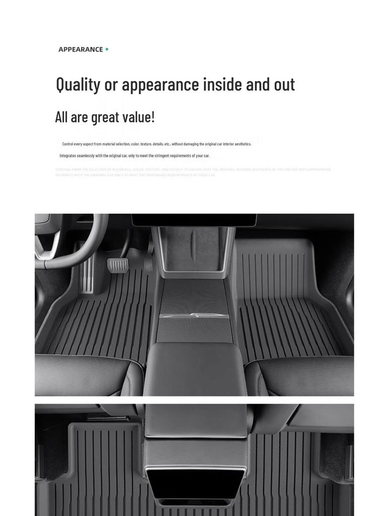 TPE Injection Molded Foot Pads for Tesla Model 3/Y - Full Surround Set