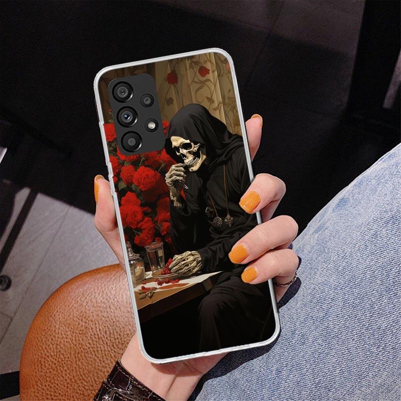 Reaper Skull Skeleton Gun Phone Case For Samsung Galaxy A17 A16 A15 A14 A13 A57 A56 A55 A54 A53 A37 A36 A35 A34 A33 A26 A25 A24