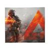 Soldado da Classe Battlefield Jogo BF6 Cobertores de Lã Camuflagem do Exército Manta Criativa para Casa Hotel Sofá 200x150cm Ultra-Macio