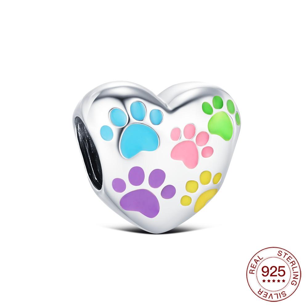 Copper Heart Series Beaded Family Lover Charms Jewelry Making For Original Bracelet Women'S Fashion Jewelry Gifts