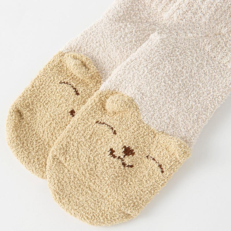 Autumn Winter Children Knee High Socks Thick Warm Coral Fleece Baby Stockings Infant Boys Girls Soft Thermal Long Socks 0-3Years